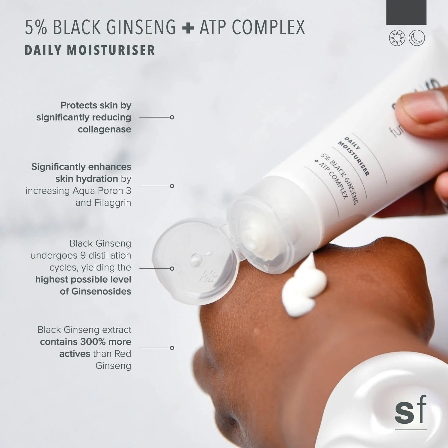 5% Black Ginseng + ATP Complex Moisturiser - Image 4